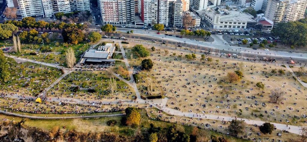 Así lució de paseantes la costa central, según la toma aérea. 