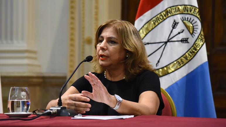 Sonia Martorano mostró tranquilidad y mesura ante el rebrote.