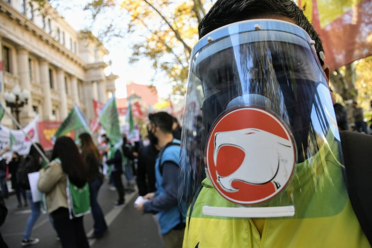 La protesta comenzó a las 10:30 horas. (Foto: Rosario Plus)