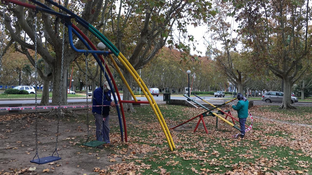 Los juegos cerrados por precaución.