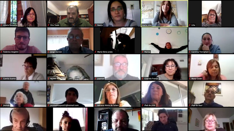 La videoconferencia que Viru Yualé compartió con Mariu Vidal.