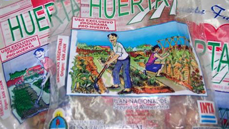 Los packs se semillas lo entrega el INTA con mínimos requisitos.