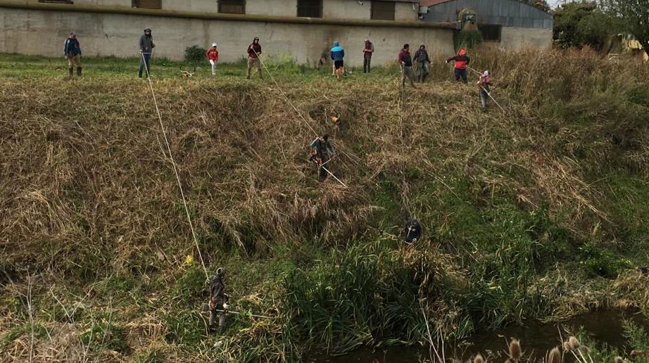 Los trabajos de riesgo que comenzaron durante la mañana de hoy.