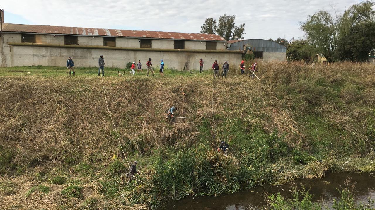 Los trabajos de riesgo que comenzaron durante la mañana de hoy.