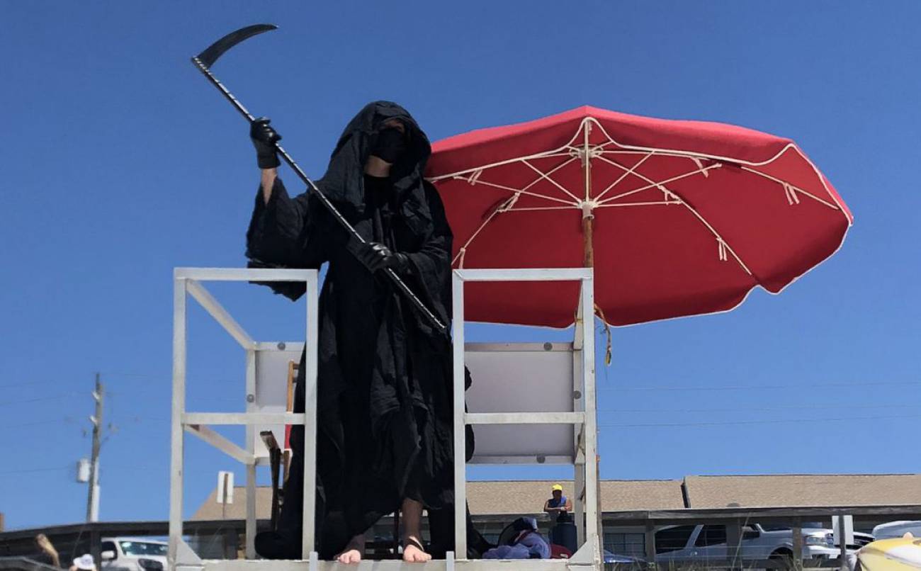"La Muerte" protestó en televisión por el levantamiento de la cuarentena