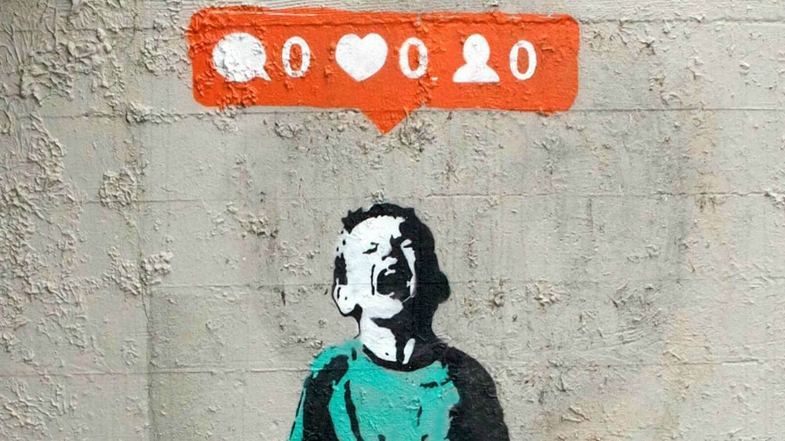 Aburrido en casa, Bansky pintó un mural en su baño