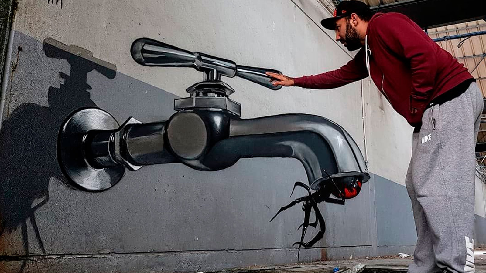 Odeith y sus murales en tres dimensiones
