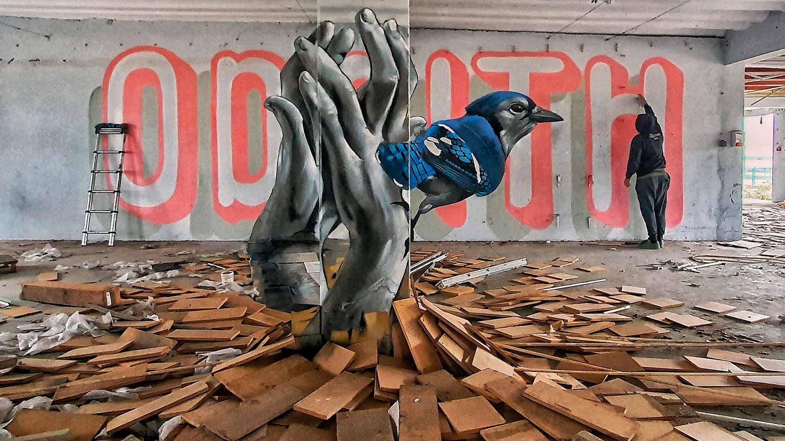 Odeith y sus murales en tres dimensiones