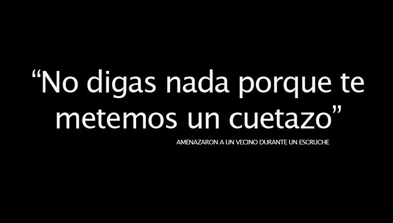 La amenaza en palabras.