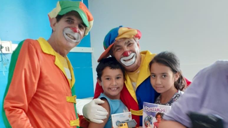 Grata visita para los pequeños (y no tanto) del nosocomio local.