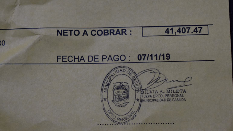 Los haberes mensuales del edil.