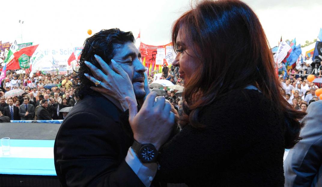 Maradona respaldó al presidente Alberto Fernández y a la vice Cristina Fernández de Kirchner