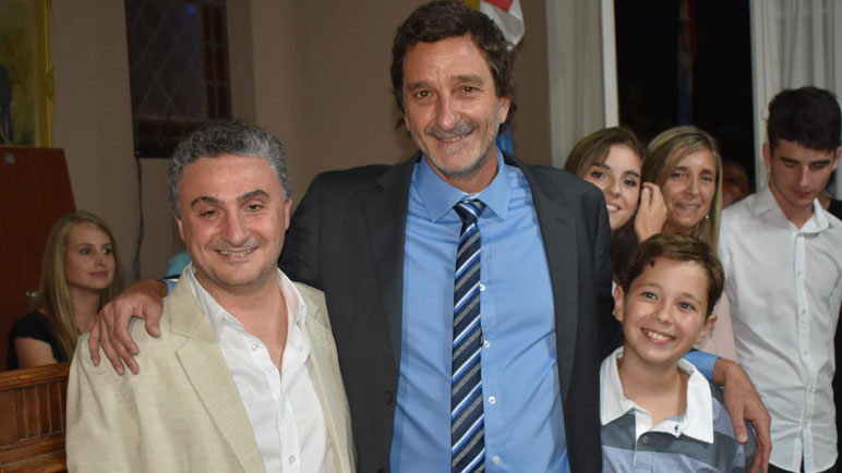 Andrés Golosetti, junto al presidente de los legisladores.