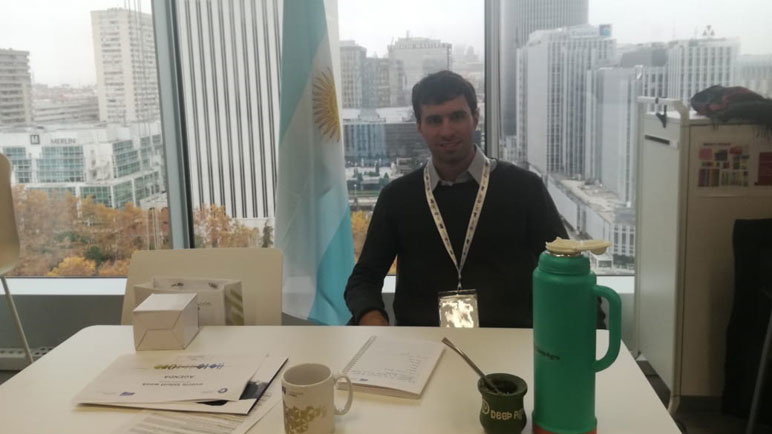 Acá y allá. Juan Manuel Baruffaldi, el CEO, viajó hasta España.