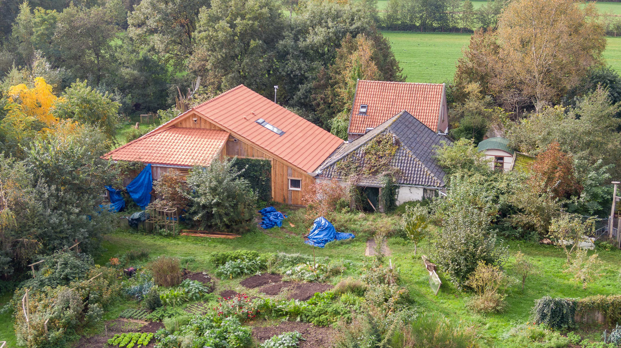 La finca rural en cuyo sótano se ocultó la familia. Vivían de la huerta y de una cabra.