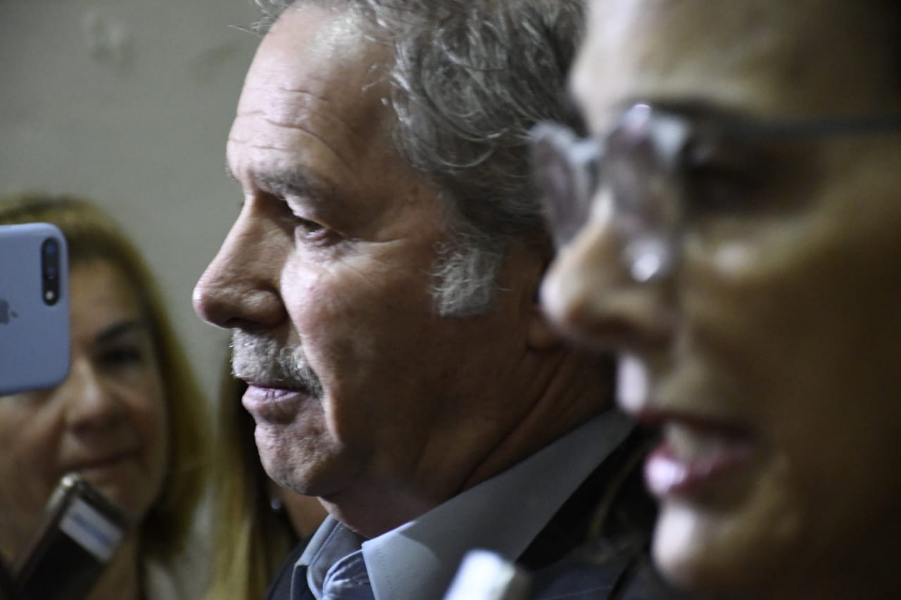 Felipe Solá y María Eugenia Bielsa en el Debate 2019. (Foto: Rosario Plus)