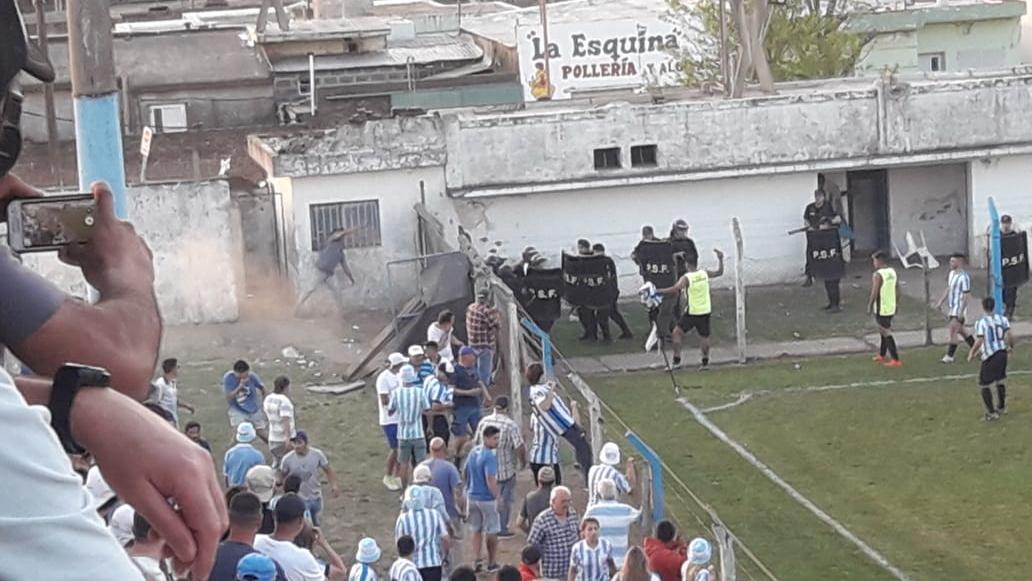 Los incidentes que se desencadenaron en la zona de vestuarios vieja.