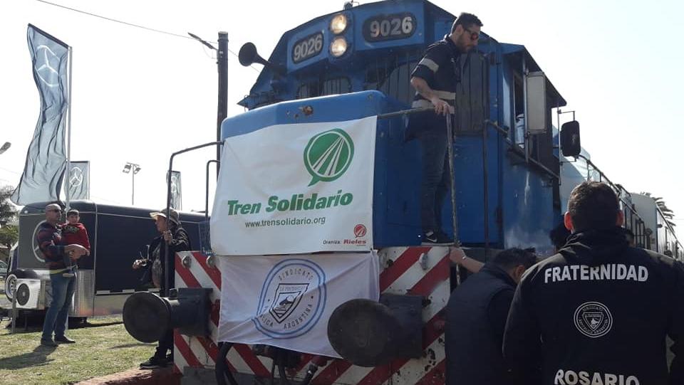 Una multitud recibió al Tren Solidario en la ciudad.