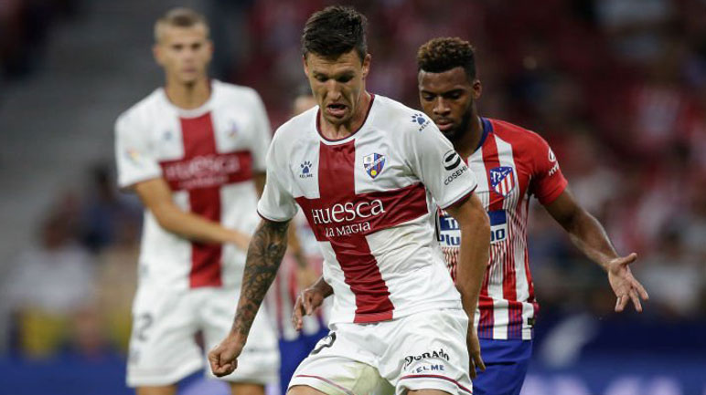 Musto en un choque contra Atlético Madrid.