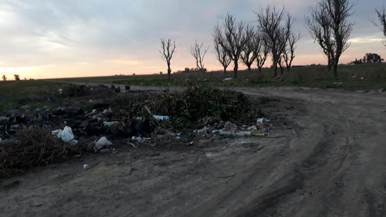 El basural ubicada en las afueras de la ciudad.
