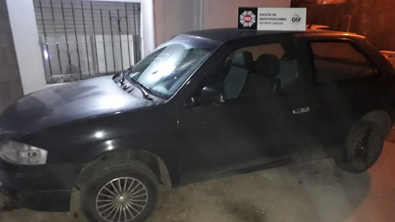 La imagen del Volkswagen Gol que estaba en Nueva Roma.