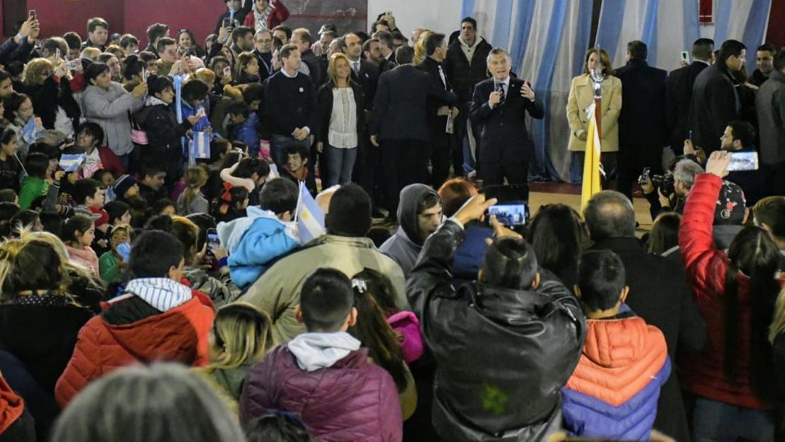 Macri en el club Ciclón. (Foto: Rosario Plus)