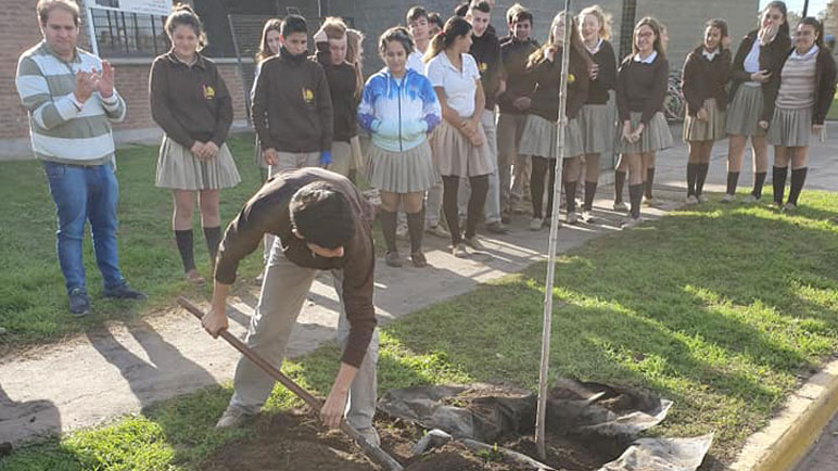 Los alumnos de las escuelas ya plantaron sus árboles.