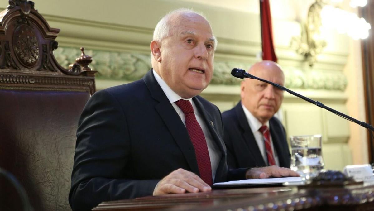 El discurso comenzó pasadas las 10 de la mañana.