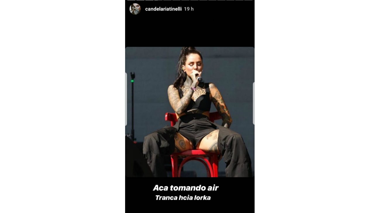 Candelaria difundió la foto con un comentario desdramatizador.