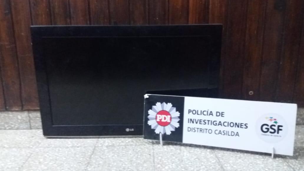 Un televisor fue hallado en una vivienda de Barrio Alberdi.
