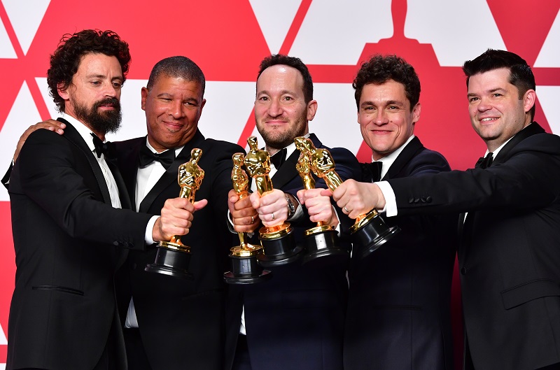 Ganadores del Mejor largometraje de animación por "Spider-Man: Into the Spider-Verse.