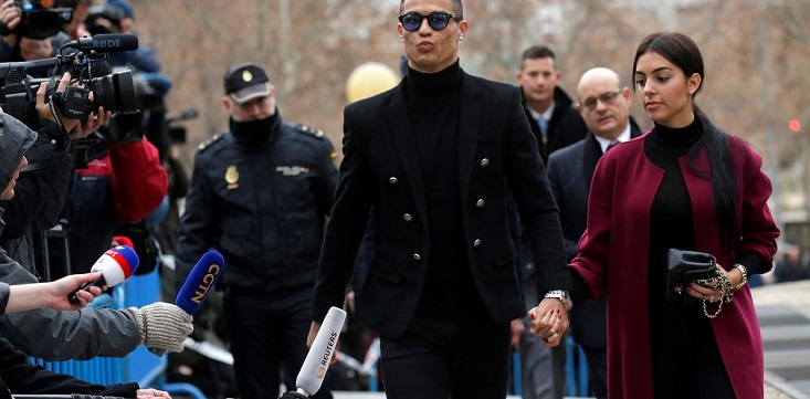 Cristiano al salir del juzgado.