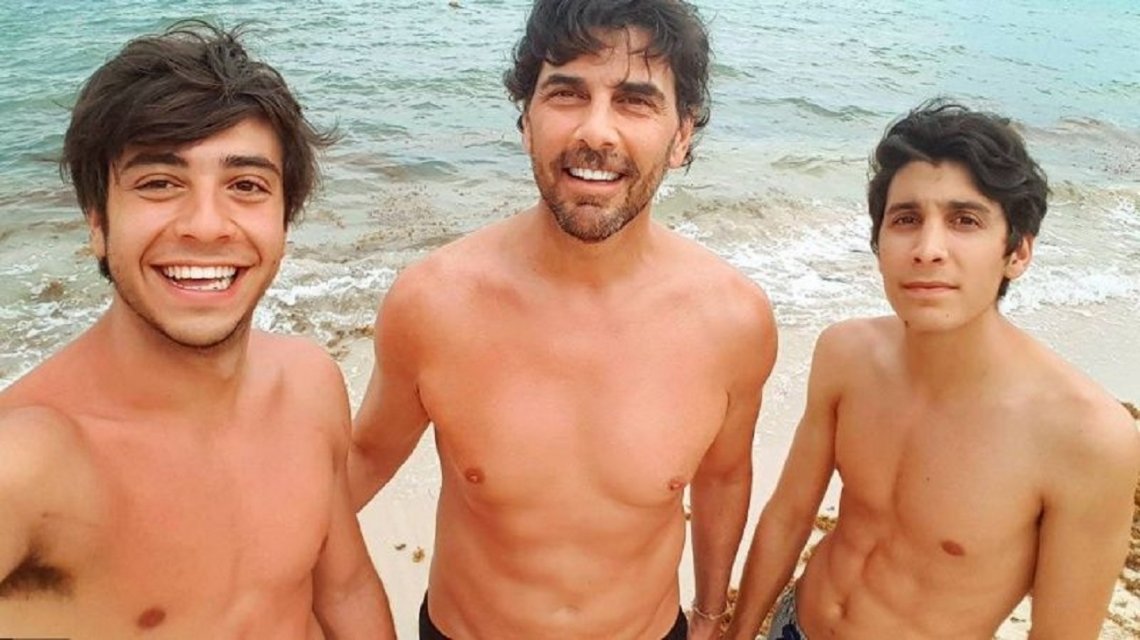 El actor y sus dos hijos, recluidos en San Pablo.