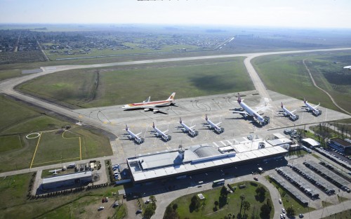 El aeropuerto internacional Islas Malvinas.