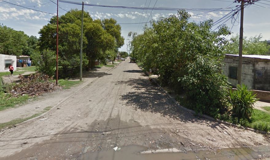 La cuadra donde ocurrió el crimen, en Villa Diego.