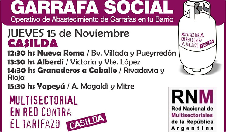 Habrá un nuevo operativo de Garrafa Social
