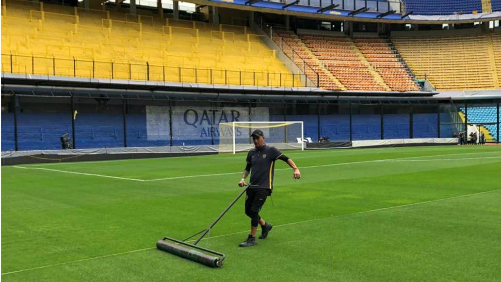 La cancha ya está en condiciones para ser escenario de la primera final Boca-River.