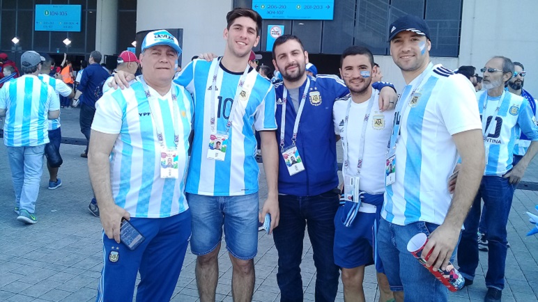 Los casildenses acompañaron al equipo de Sampaoli en Moscú.