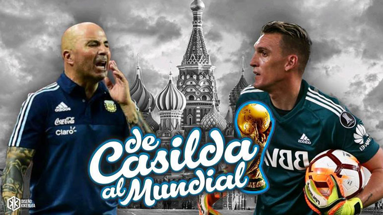 Sampaoli y Armani unidos por la misma ilusión. (Foto: Kike Blua)
