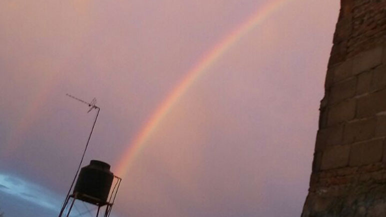 La tarde del martes nos regaló un arcoiris a los casildenses.
