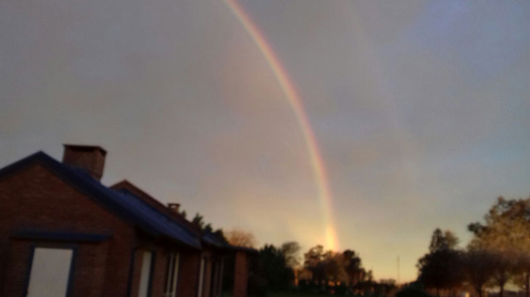 La tarde del martes nos regaló un arcoiris a los casildenses.