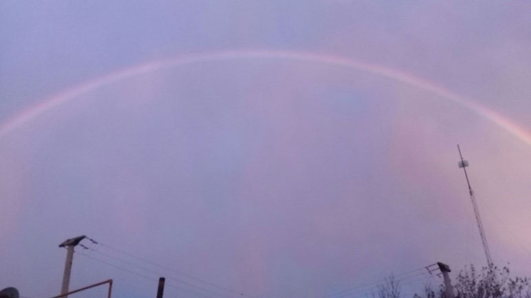La tarde del martes nos regaló un arcoiris a los casildenses.