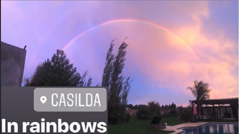 La tarde del martes nos regaló un arcoiris a los casildenses.