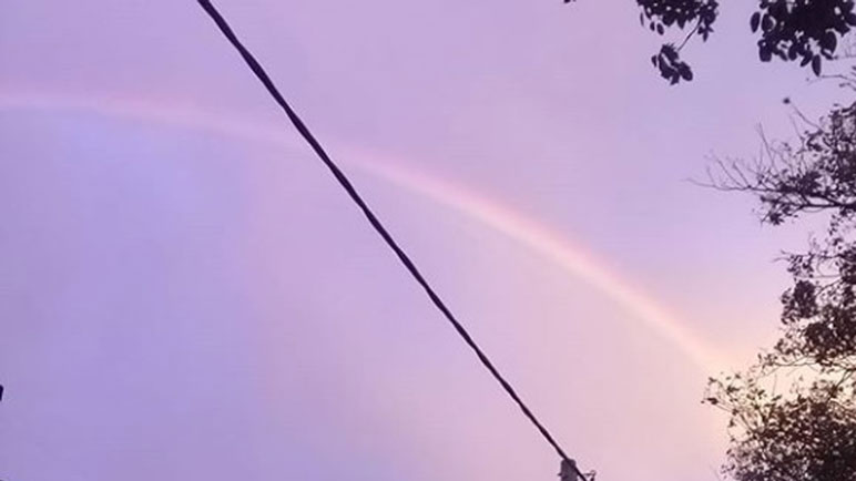 La tarde del martes nos regaló un arcoiris a los casildenses.