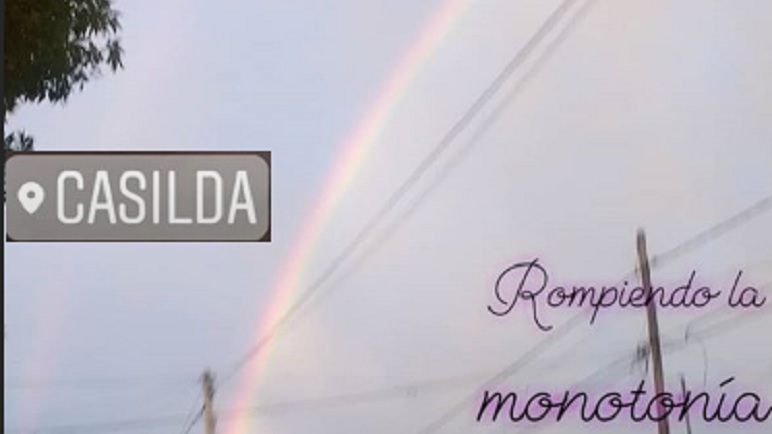 La tarde del martes nos regaló un arcoiris a los casildenses.