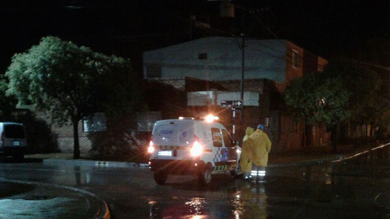 La tormenta causó cortes de luz y caída de árboles.