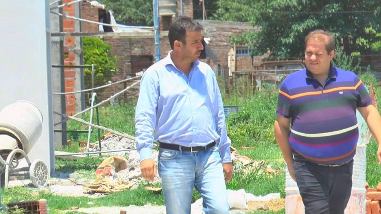 Luciano Caturelli y Ezequiel Ruani caminaron por las obras de San José.