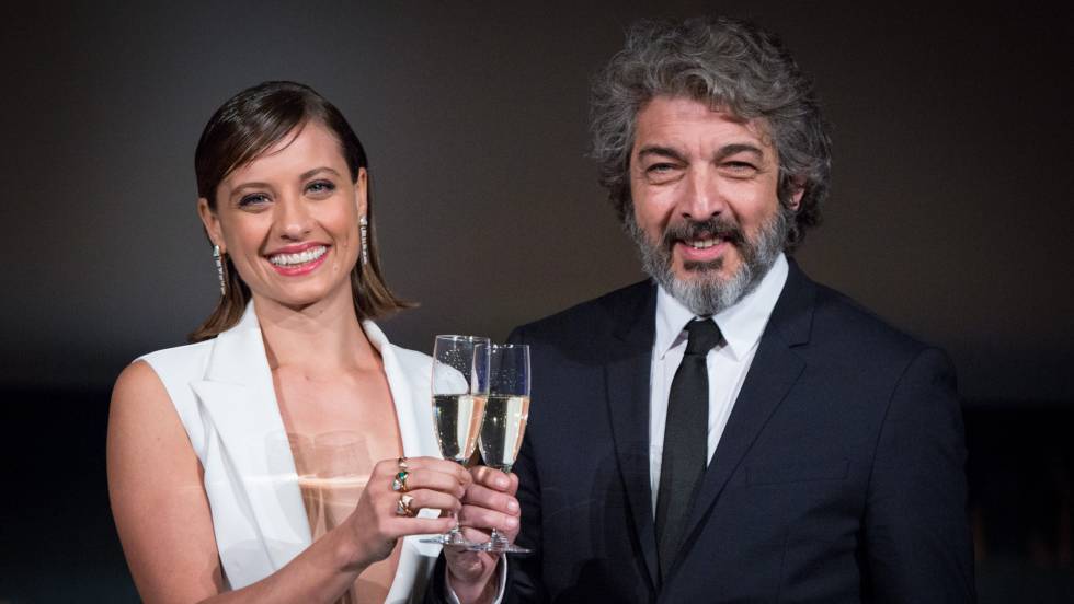 Ricardo Darín junto a la bella actriz española Michele Jenner.