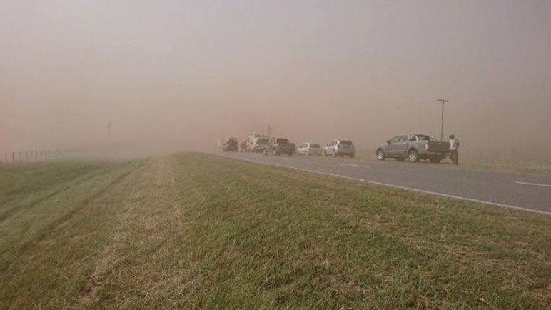 La imagen de la semana pasada en las rutas de la zona.