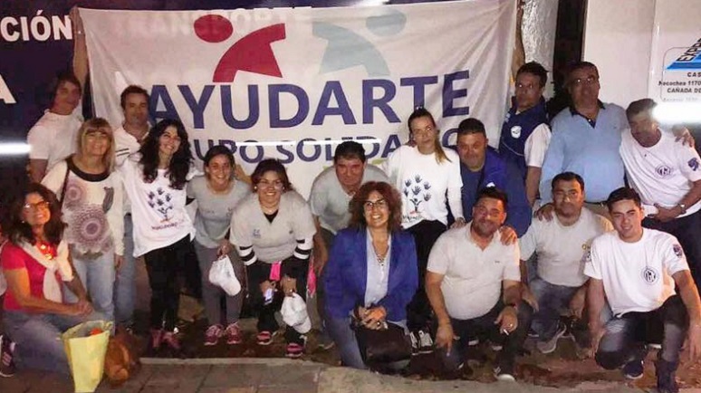 Misión cumplida. El grupo Ayudarte entregó las donaciones en Lamadrid.